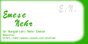 emese nehr business card